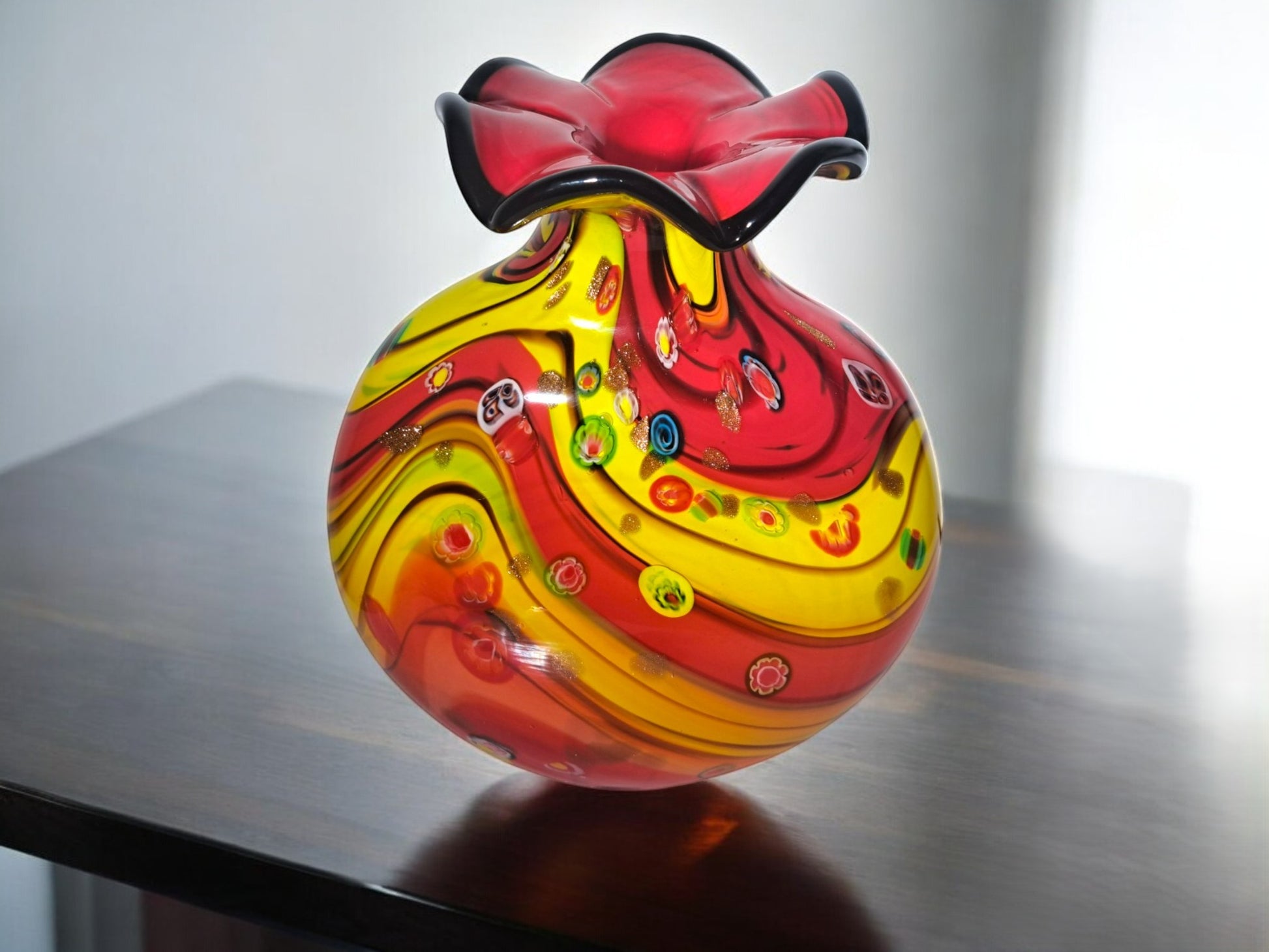 Grande Vaso in Vetro di Murano, "Toso Murano"