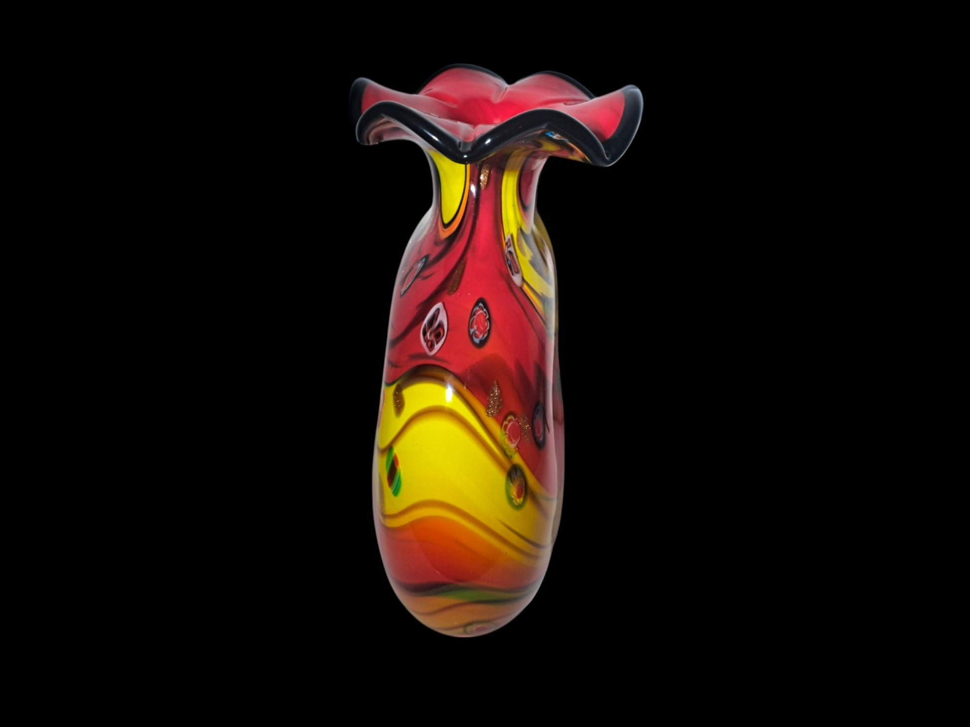 Grande Vaso in Vetro di Murano, "Toso Murano"