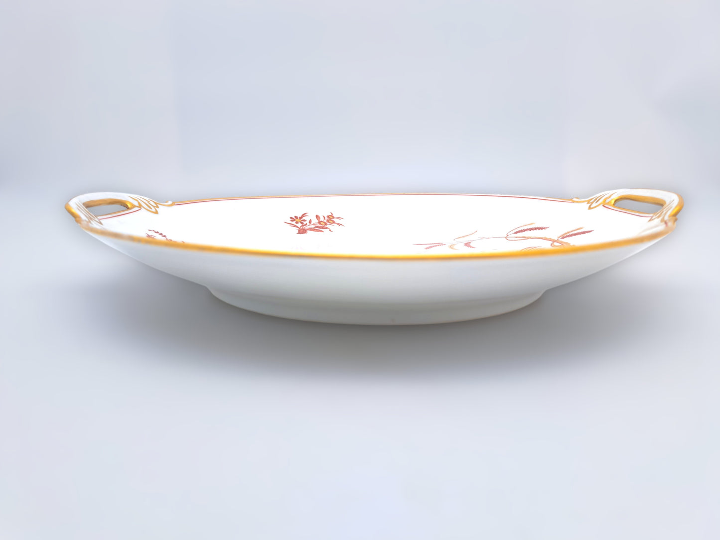 Serving Dish Richard Ginori, Doccia Factory, Red Roosters