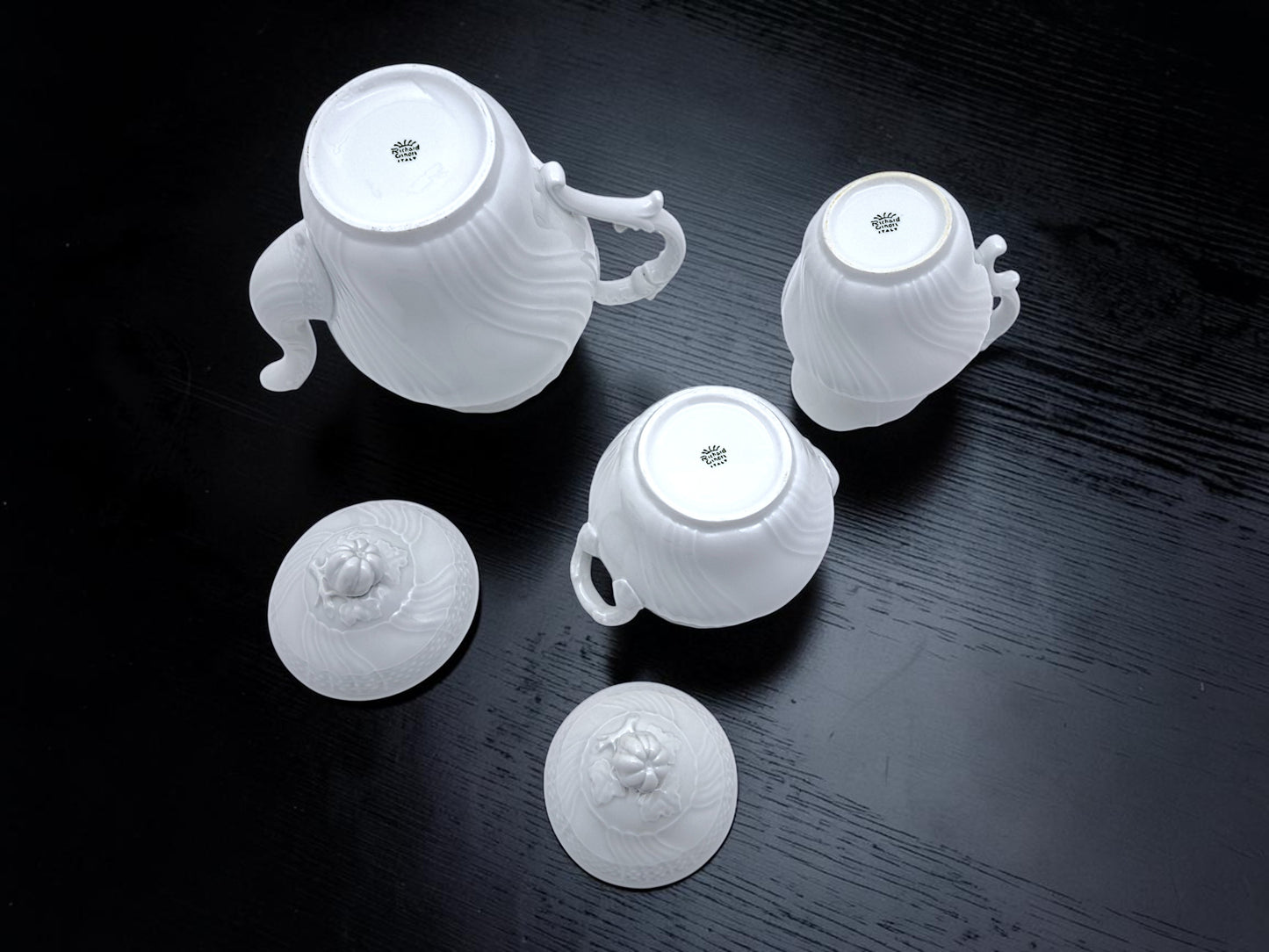 Cafetière, Pot à Lait et Sucrier, Richard Ginori, Vecchio Ginori 