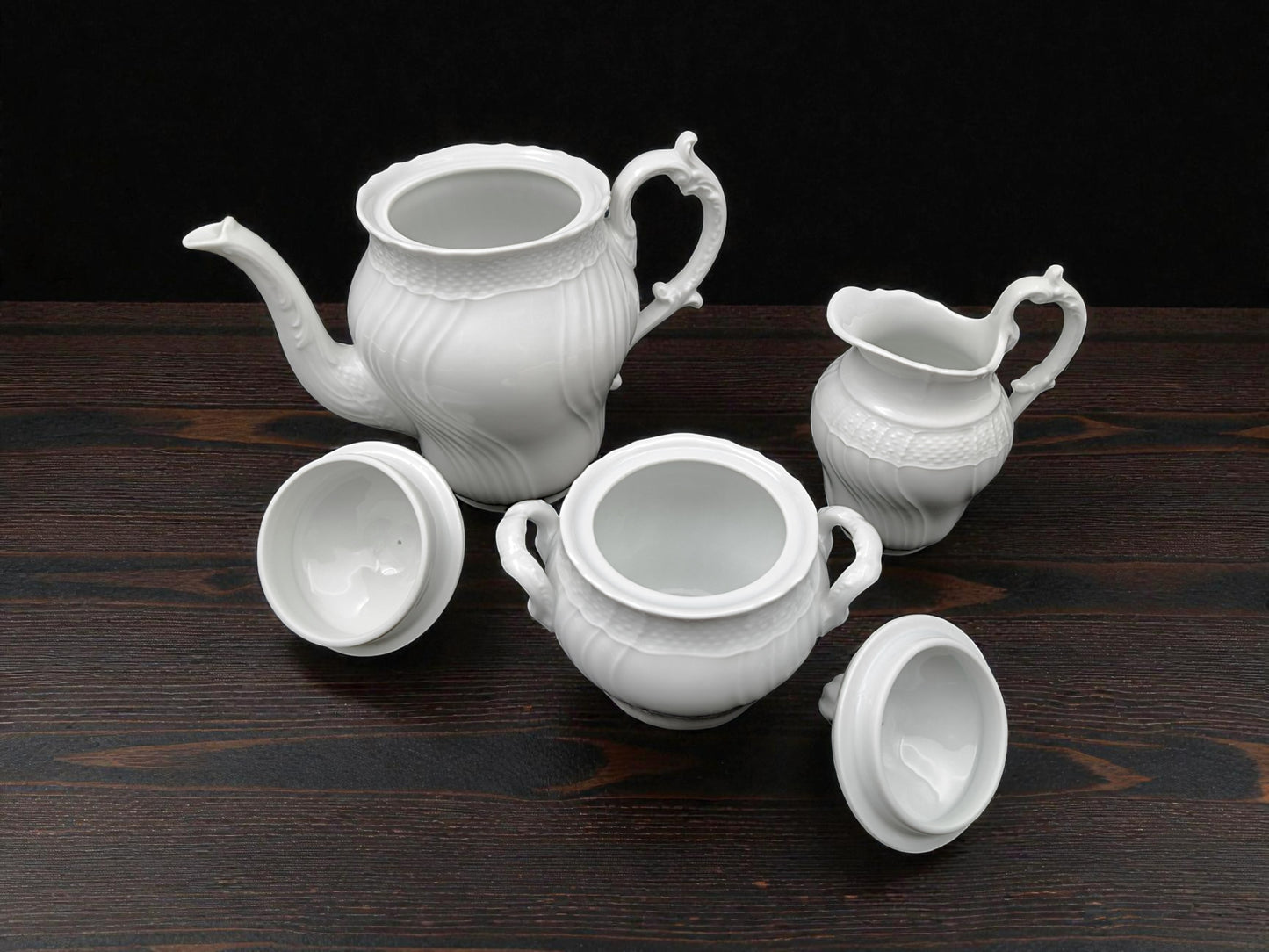 Cafetière, Pot à Lait et Sucrier, Richard Ginori, Vecchio Ginori 