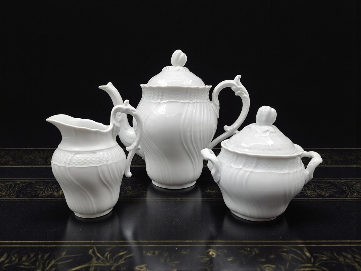 Cafetière, Pot à Lait et Sucrier, Richard Ginori, Vecchio Ginori 