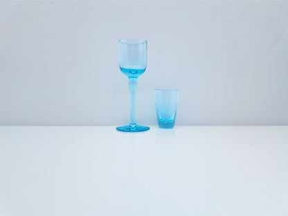 Set 12 Bicchieri Murano, 6 Calici Liquore e 6 Shot, Nason, Arlecchino
