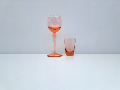 Set 12 Bicchieri Murano, 6 Calici Liquore e 6 Shot, Nason, Arlecchino
