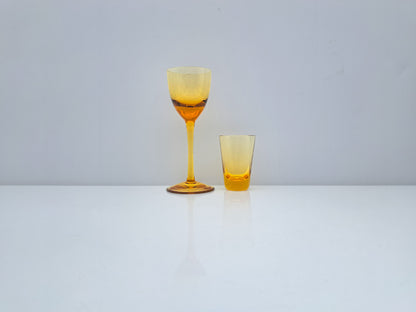 Set 12 Bicchieri Murano, 6 Calici Liquore e 6 Shot, Nason, Arlecchino
