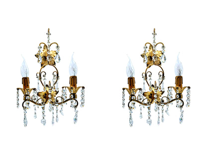 Coppia di Lampade da Parete, Stile Maria Teresa