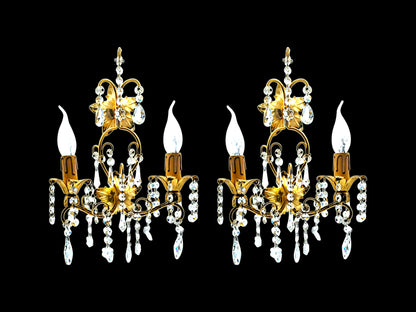 Coppia di Lampade da Parete, Stile Maria Teresa