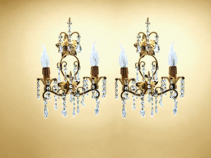 Coppia di Lampade da Parete, Stile Maria Teresa