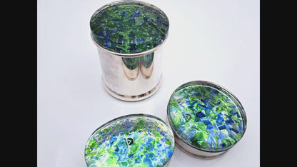 Set di 3 Portagioie in Vetro di Murano, Acquachiara - Effetre