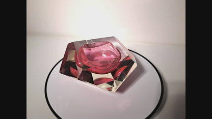 Cendrier en verre de Murano par Flavio Poli pour Seguso 