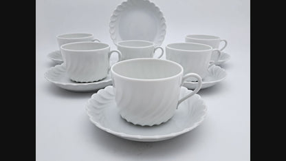 Richard Ginori Ancona Teacup Set of 6 