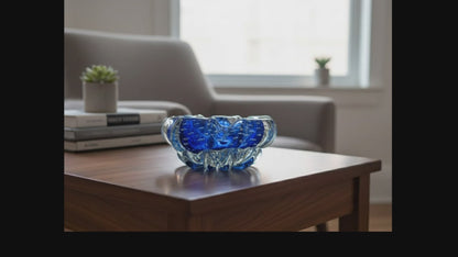 Posacenere in Vetro di Murano, Vetro Sommerso Bullicante