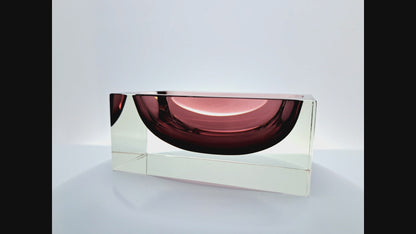 Purple Sommerso Murano Glass Ashtray by Flavio Poli for Seguso 