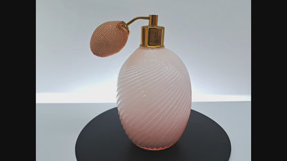 Perfume Atomizer Bottle, in Pink Murano Glass, Lip Glassworks 