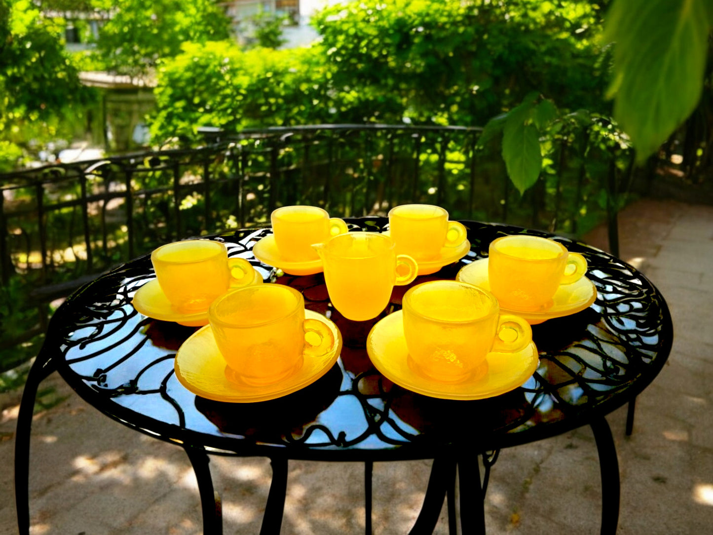 Servizio Caffè per 6, Yalos Casa Murano, Vetro Opalino